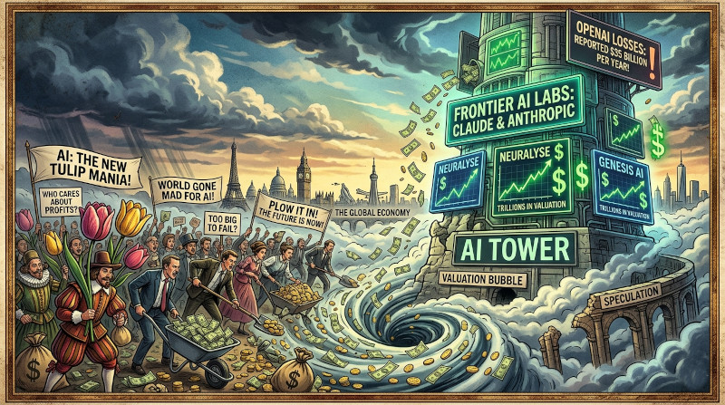 Frontier AI labs over valuated